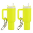 thumbnail image 1 of Uxcell Mini Cup Keychain, Lip Balm Holder Mini Tumbler Key Chain Decor Keychain Charm for Backpack Handbag Purse Yellow, 1 of 7