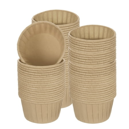 Uxcell Mini Cupcake Liners for Baking Cupcake, 100Pcs Cupcake Muffins Liners Cupcake Holders, Brown