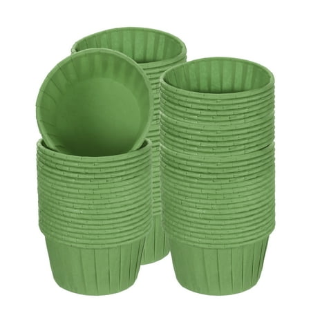 Uxcell Mini Cupcake Liners for Baking Cupcake, 100Pcs Cupcake Muffins Liners Cupcake Holders, Green