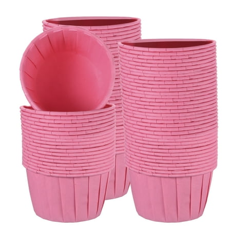 Uxcell Mini Cupcake Liners for Baking Cupcake, 100Pcs Cupcake Muffins Liners Cupcake Holders, Pink