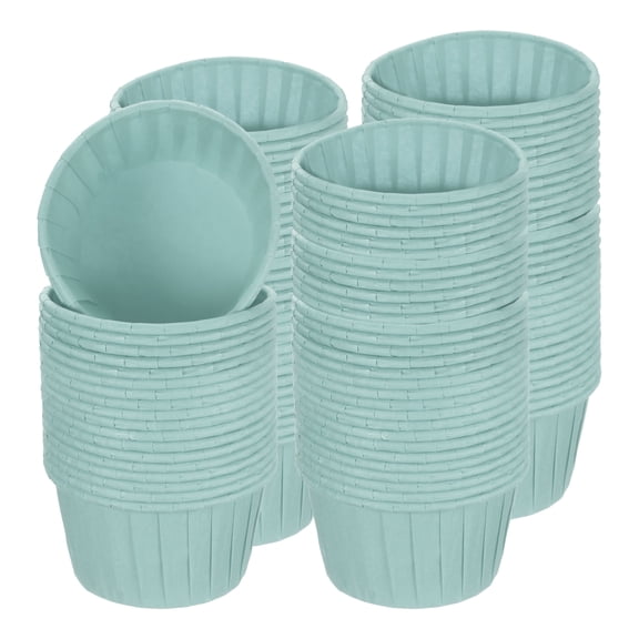 Uxcell Mini Cupcake Liners for Baking Cupcake, 150Pcs Cupcake Muffins Liners Cupcake Holders, Light Blue