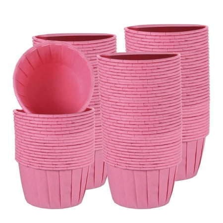 Uxcell Mini Cupcake Liners for Baking Cupcake, 150Pcs Cupcake Muffins Liners Cupcake Holders, Pink