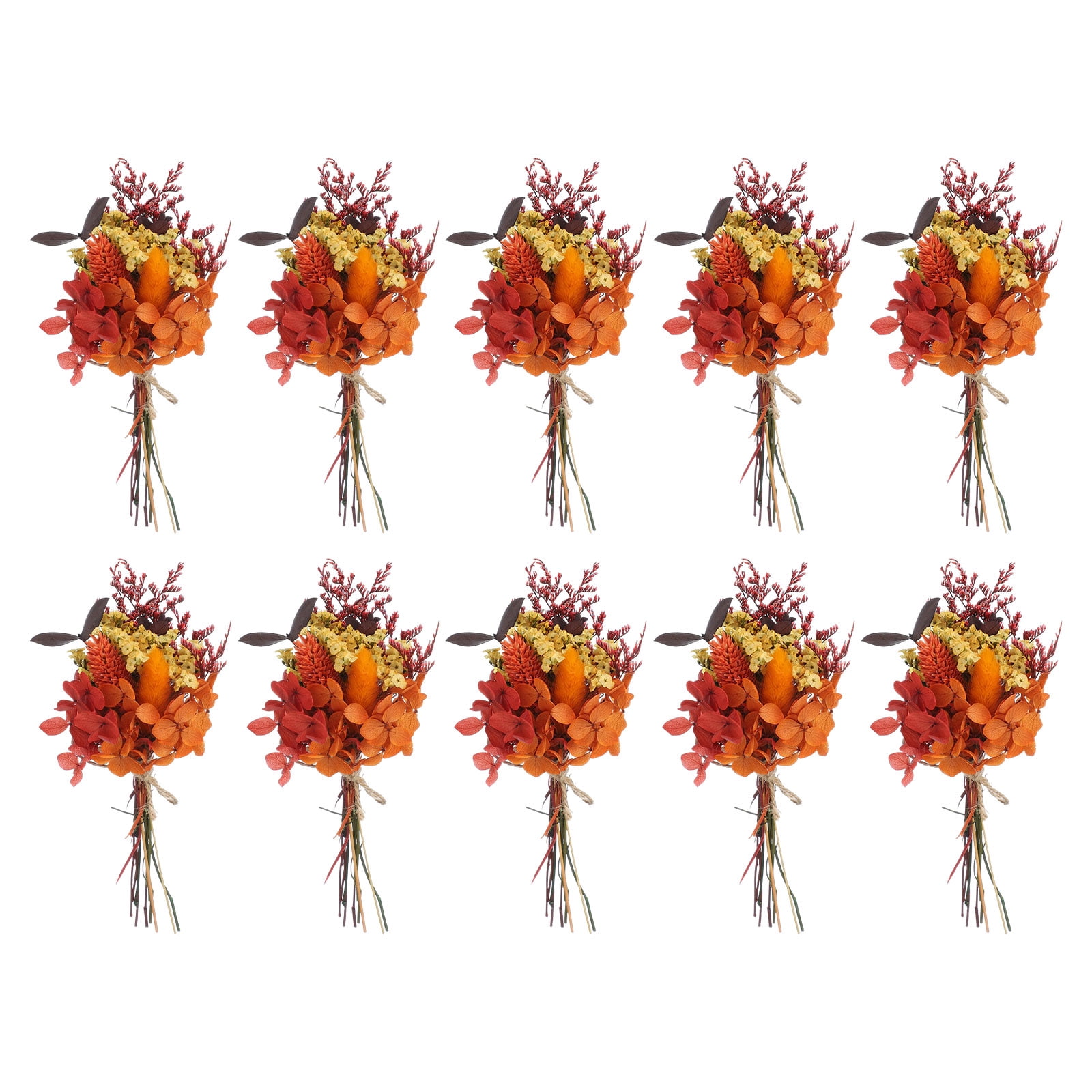 Uxcell Mini Dried Flower Bouquet, Pampas Grass Natural Wildflower Decor, Purple