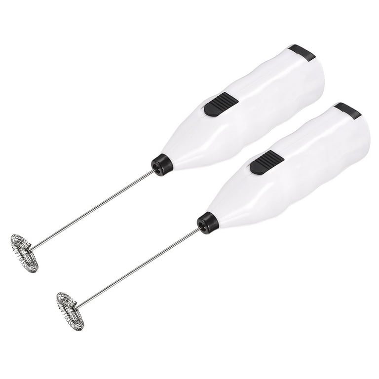 Uxcell Mini Electric Tumbler Stirrer Mixer, Mini Handheld Operated Stirring  White, 2pack