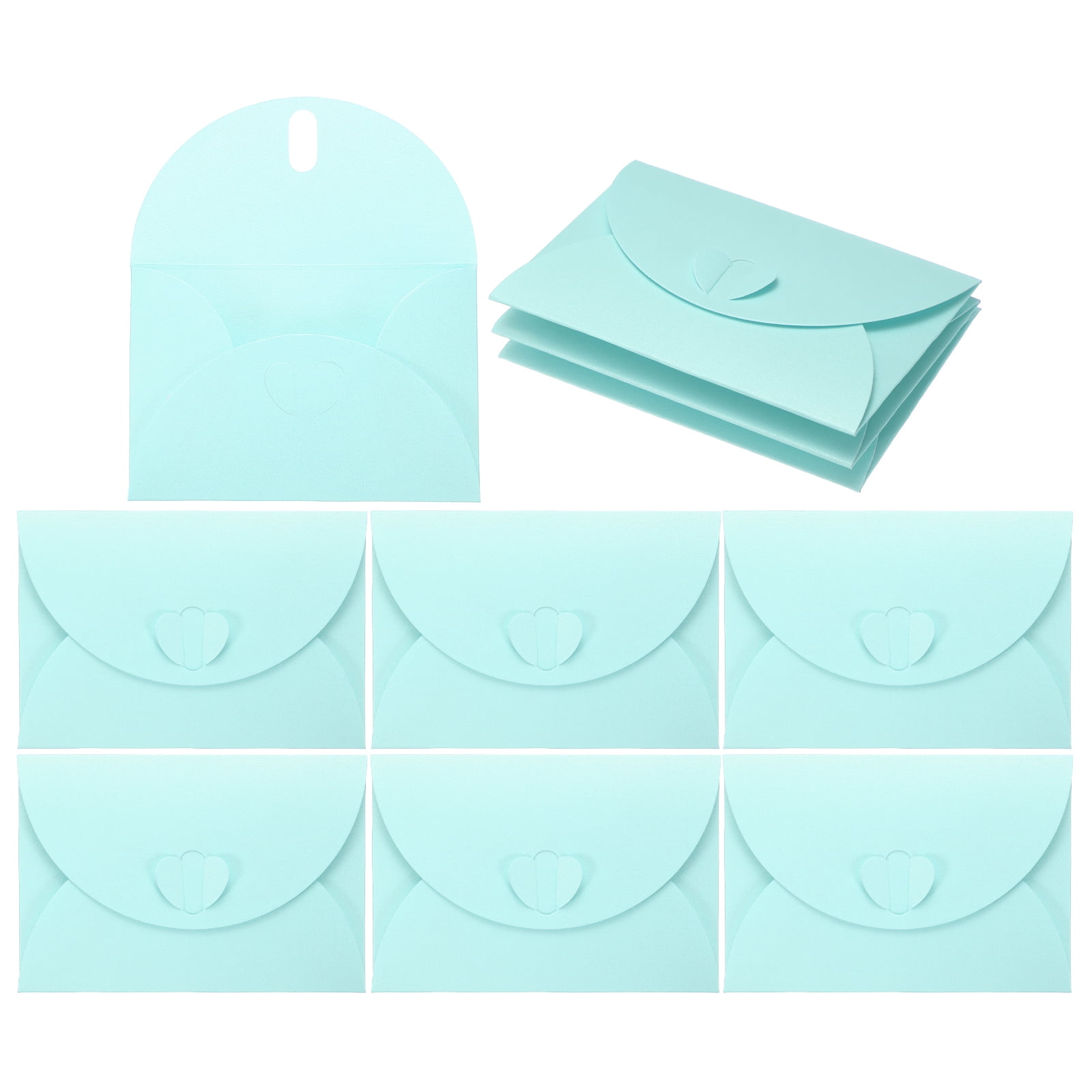 Uxcell Mini Envelopes, 25 Pack Greeting Card Envelopes with Heart Clasp ...