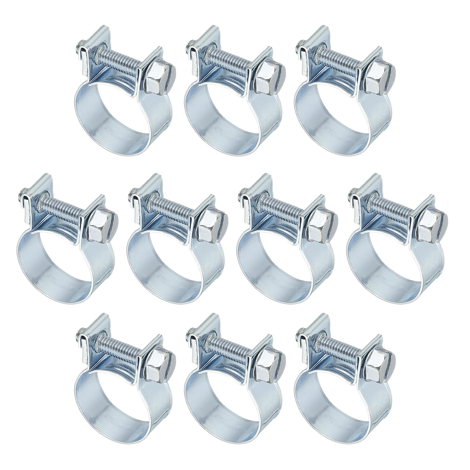 Uxcell Mini Fuel Injection Hose Clamps Stainless Steel Adjustable Clamp ...