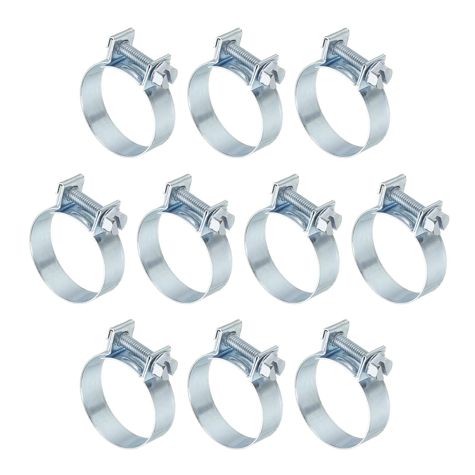 Uxcell Mini Fuel Injection Hose Clamps Stainless Steel Adjustable Clamp ...