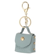 Uxcell Mini Handbag Keychain for Women, PU Leather Cute Bag Creative Keyrings Blue