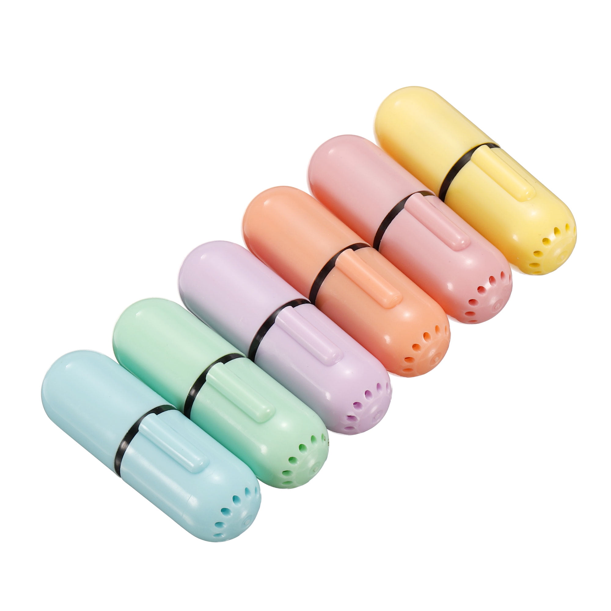 Chisel Tip Mini Capsule Highlighters, Dry-Quickly Non-Toxic