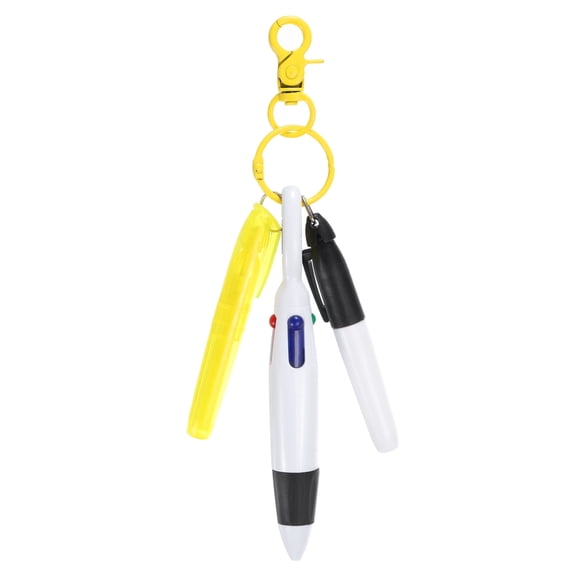 Uxcell Mini Highlighter Pen Set for Badge with Clip Yellow