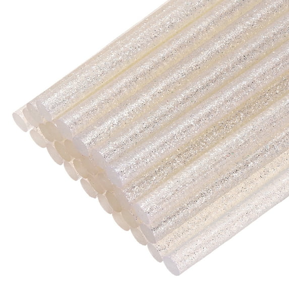 Uxcell Mini Hot Glue Gun Sticks 4-inch x 0.28-inch High Sticky Hot Glue Sticks for Glue Gun, Glitter Clear White 30pcs