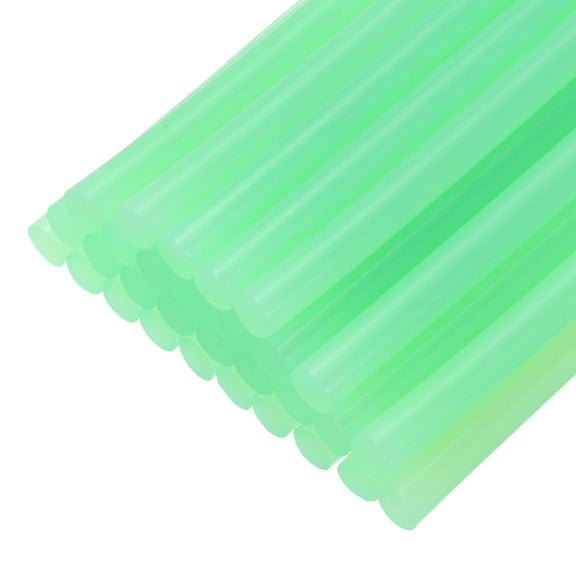 Uxcell Mini Hot Glue Gun Sticks 4-inch x 0.28-inch High Sticky Hot Glue Sticks for Glue Gun, Luminous Green 30pcs
