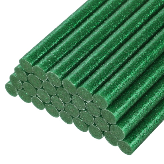 Uxcell Mini Hot Glue Gun Sticks 4-inch x 0.43-inch High Sticky Hot Glue Sticks for Glue Gun Glitter Green 30pcs