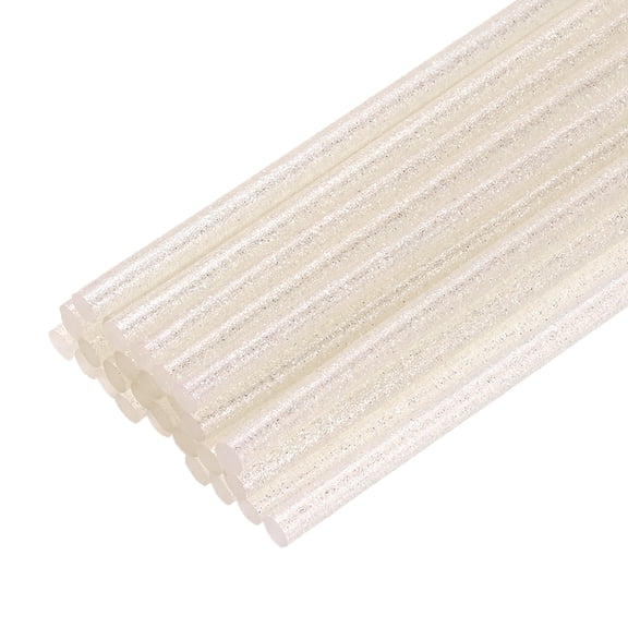 Uxcell Mini Hot Glue Gun Sticks 8-inch x 0.28-inch High Sticky Hot Glue Sticks for Glue Gun, Glitter Clear White 30pcs