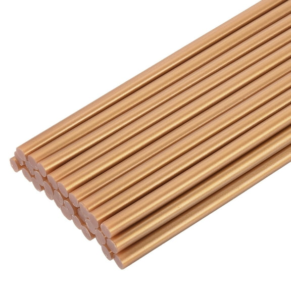 Uxcell Mini Hot Glue Gun Sticks 8-inch x 0.28-inch High Sticky Hot Glue Sticks for Glue Gun, Metallic Gold 30pcs