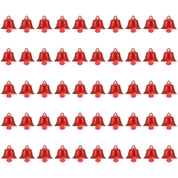 Uxcell Mini Jingle Bells 0.9" Metal Hanging Bells Red 50Pack
