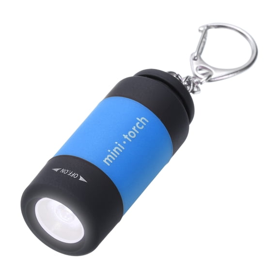Uxcell Mini Keychain Flashlight, Pocket LED Flashlight Portable Torch USB Rechargeable, Light Blue