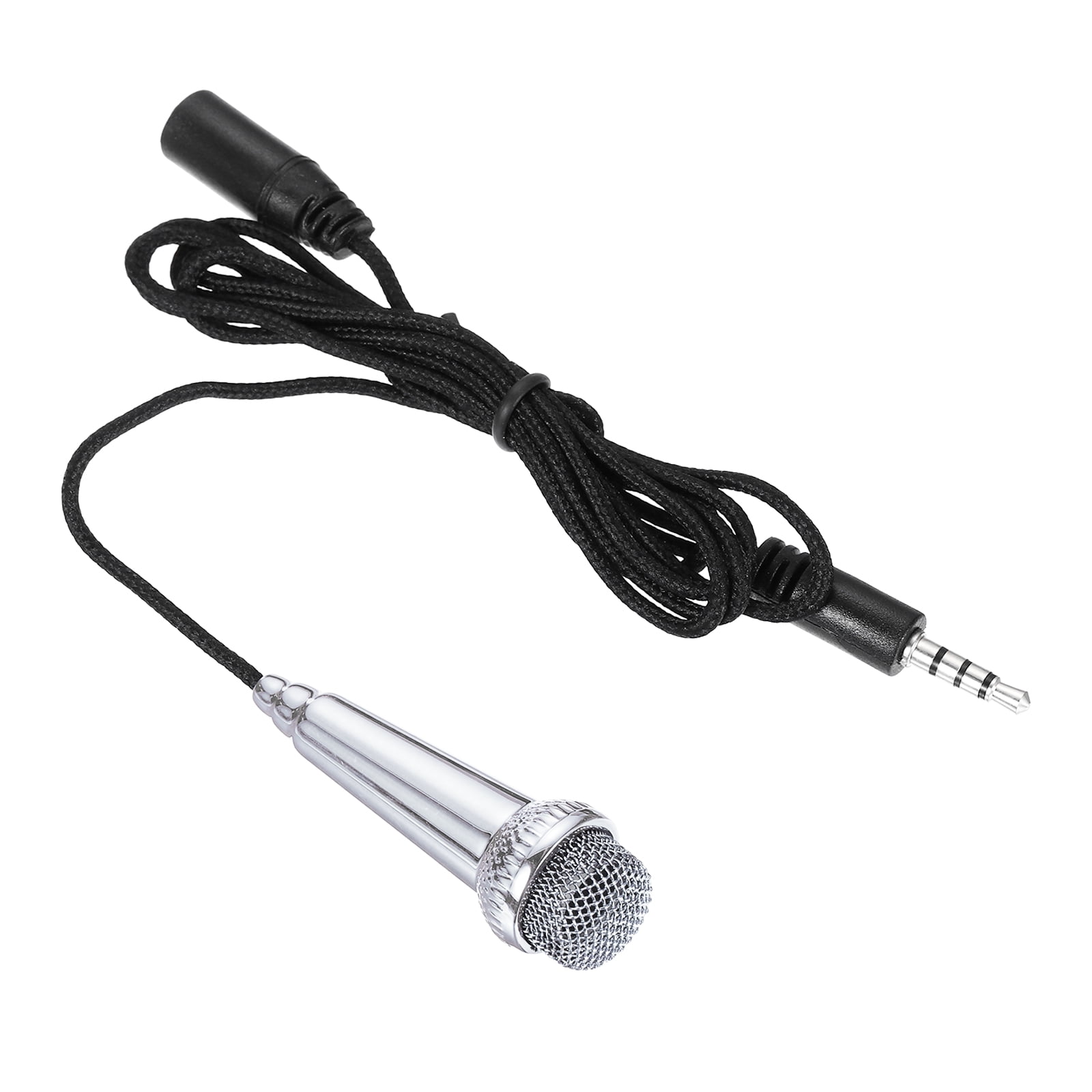 Petit Micro Mini Microphone Tiny Microphone Portable Microphone for Singing Silver ...