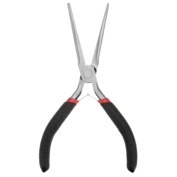 Uxcell Mini Needle Nose Pliers 4.5" Mini Flat Jaw Precision Plier with Black Handle for DIY Crafts
