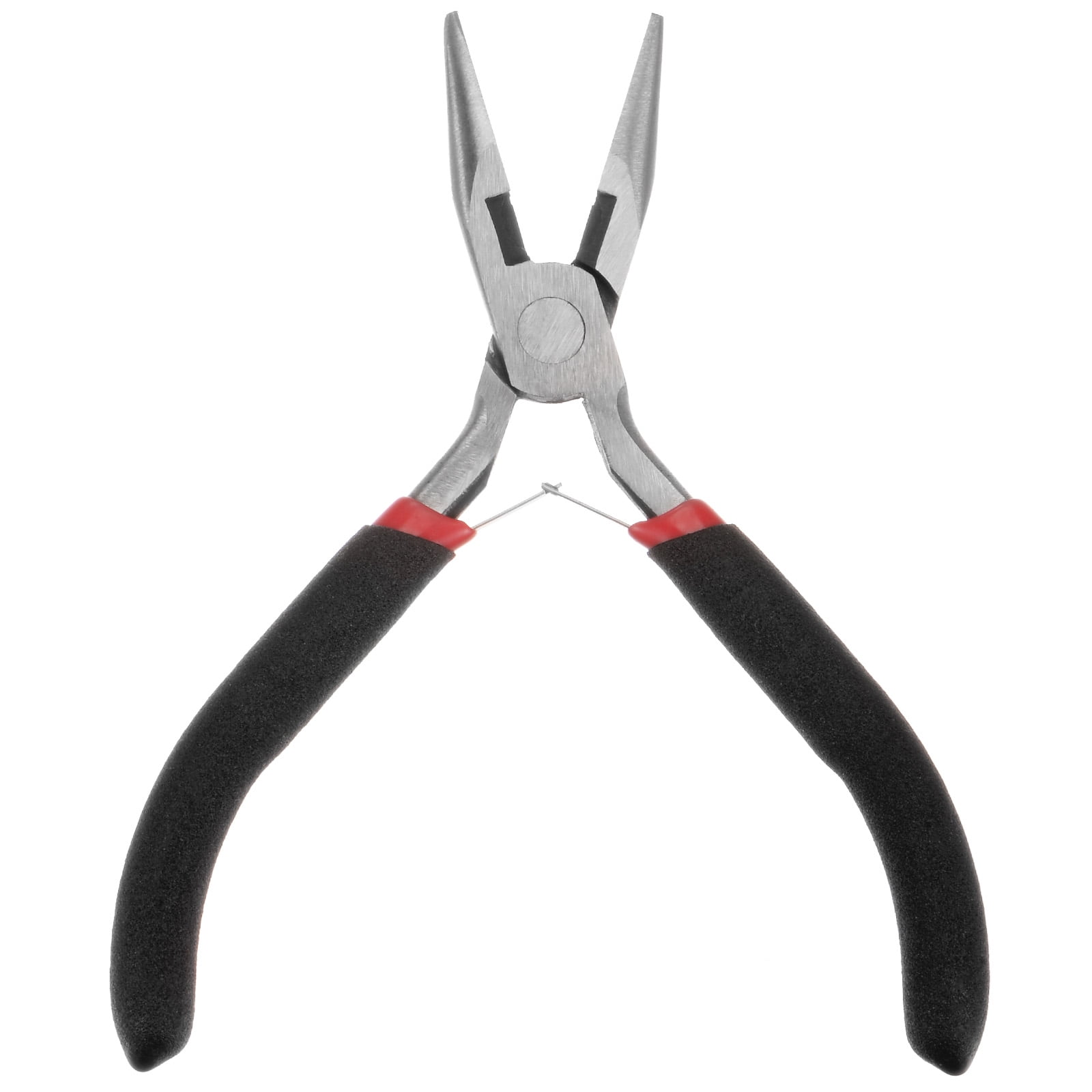 Uxcell Mini Needle Nose Pliers 4.5" Toothless Precision Plier with Black Handle for DIY Crafts
