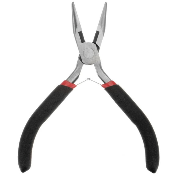 Uxcell Mini Needle Nose Pliers 4.5" Toothless Precision Plier with Black Handle for DIY Crafts