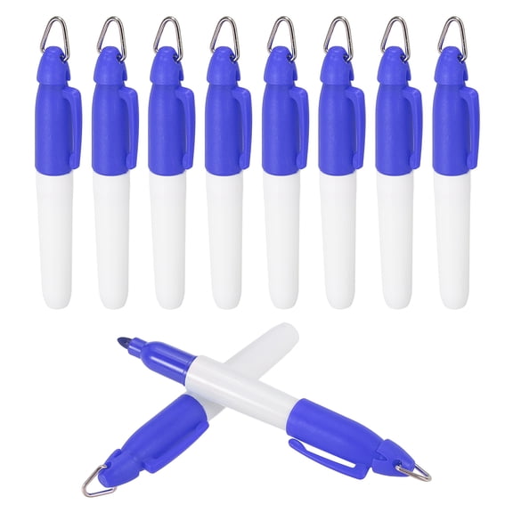 Uxcell Mini Permanent Markers with Clips Golf Ball Markers Pen Badge Ink Pens Golf Blue