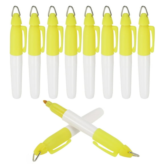 Uxcell Mini Permanent Markers with Clips Golf Ball Markers Pen Badge Ink Pens Golf Yellow