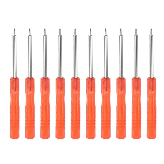 Uxcell Mini Phillips Screwdriver, 1.2mm Cross Head for Electronics Repair, 10 Pack (Red)