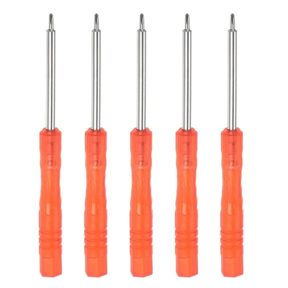 Uxcell Mini Phillips Screwdriver, 1.5mm Cross Head for Electronics Repair, 5 Pack (Red)