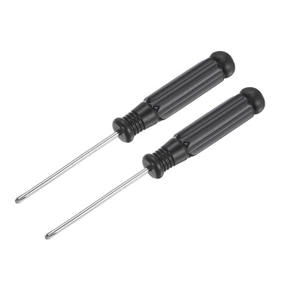 Uxcell Mini Phillips Screwdriver, 2.0mm Cross Head with Black Handle for Small Appliances, 2 Pack