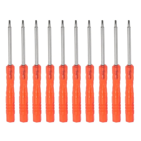 Uxcell Mini Phillips Screwdriver, 2mm Cross Head for Electronics Repair, 10 Pack (Red)