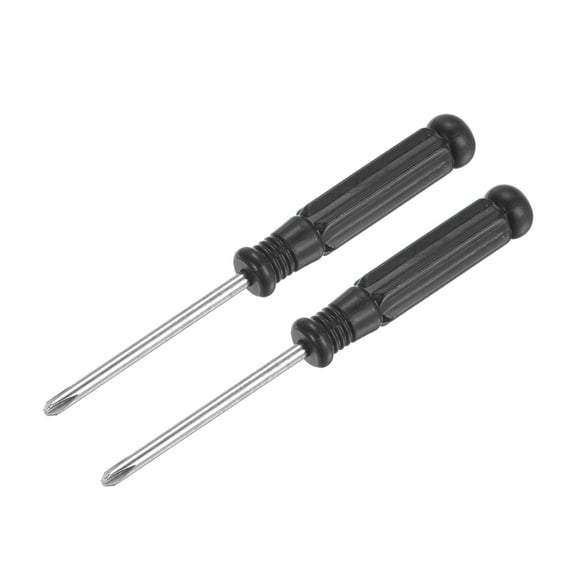 Uxcell Mini Phillips Screwdriver, 3.0mm Cross Head with Black Handle for Small Appliances, 2 Pack
