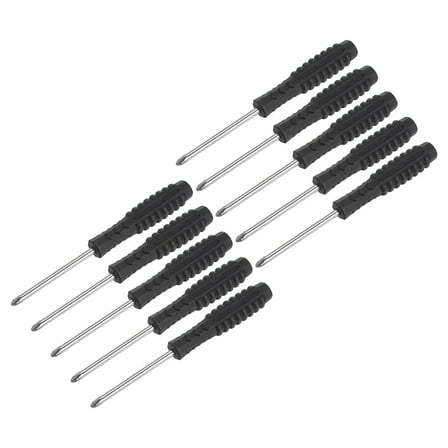 Uxcell Mini Phillips Screwdriver, 3.0mm Cross Head with NonSlip Handle for Small Appliances, 10 Pack