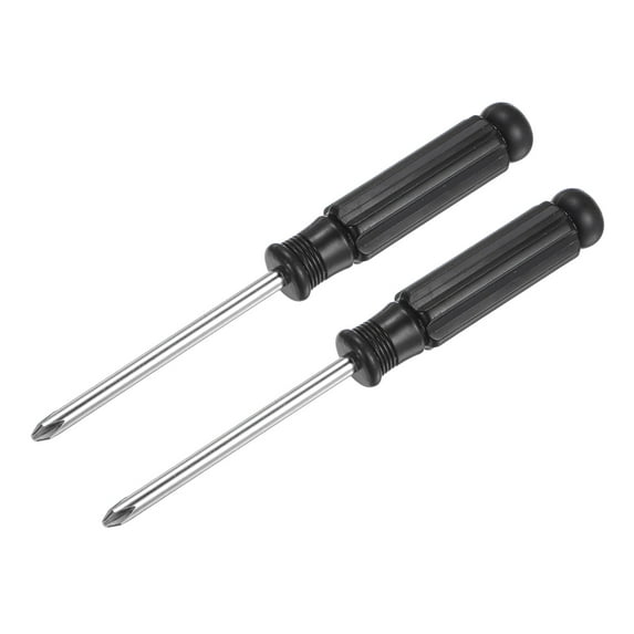 Uxcell Mini Phillips Screwdriver, 5.0mm Cross Head with Black Handle for Small Appliances, 2 Pack