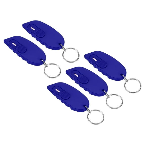 Uxcell Mini Portable Box Cutter, Package Opener Small Utility Office Letter Opener Blue 5Pack