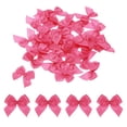 thumbnail image 1 of Uxcell 50Pcs Mini Ribbon Bow 1" Mini Fabric Satin Ribbon Flower Bows for Craft DIY Sewing Wedding Birthday Party Gift Wrap Bows Rose Red, 1 of 4