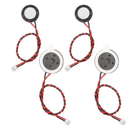 Uxcell Mini Round Internal Magnetic Speakers 1.25mm 13mm Diameter 0.5 W 8 Ohm Small Magnet Speakers with 100mm Cable for Loud Micro Speaker Replacement DVD DIY Projects Pack of 4