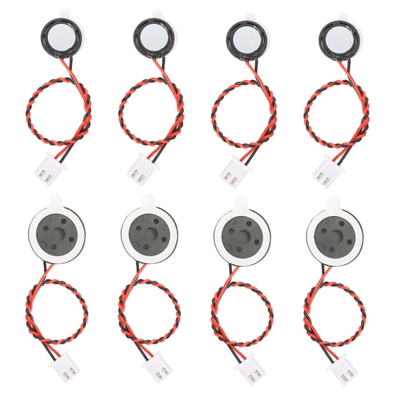 Uxcell Mini Round Internal Magnetic Speakers 2.54mm 13mm Diameter 0.5 W 8 Ohm Small Magnet Speakers with 100mm Cable for Loud Micro Speaker Replacement DVD DIY Projects Pack of 8