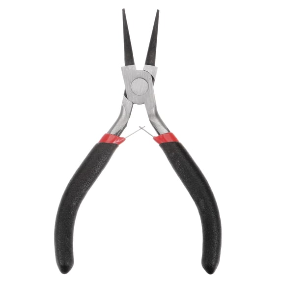 Uxcell Mini Round Nose Pliers 4.5" Tapered Jaw Precision Plier with Black Handle for DIY Crafts