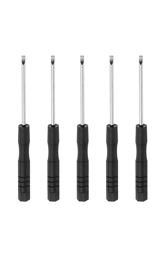 Mini Slotted Screwdriver, 2.0mm Flat Head for Watch Eyeglasses Electronics Repair, 5 Pack