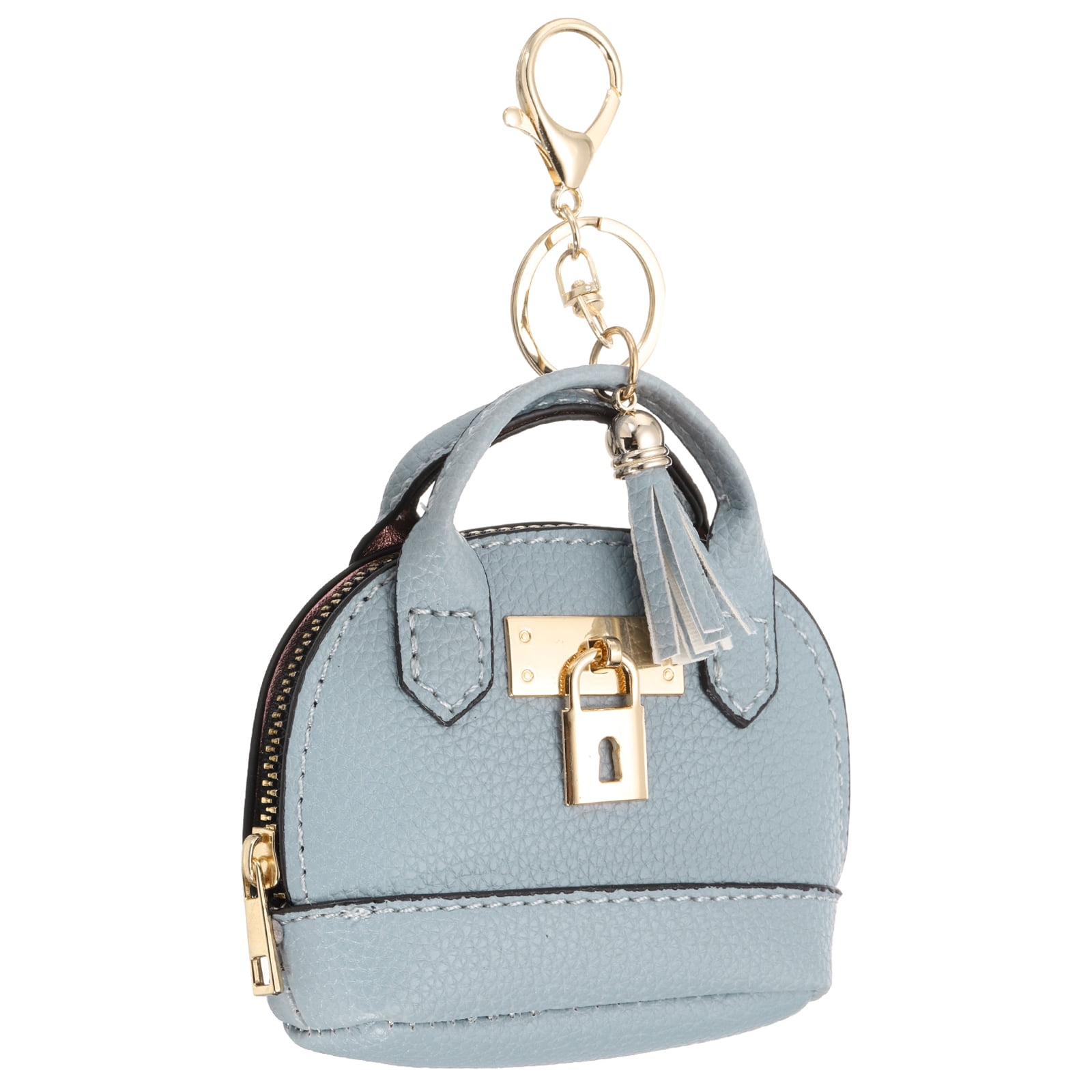 Uxcell Mini Tote Bag Keychain, 1 Pcs Cute Coin Purse Keychain PU ...