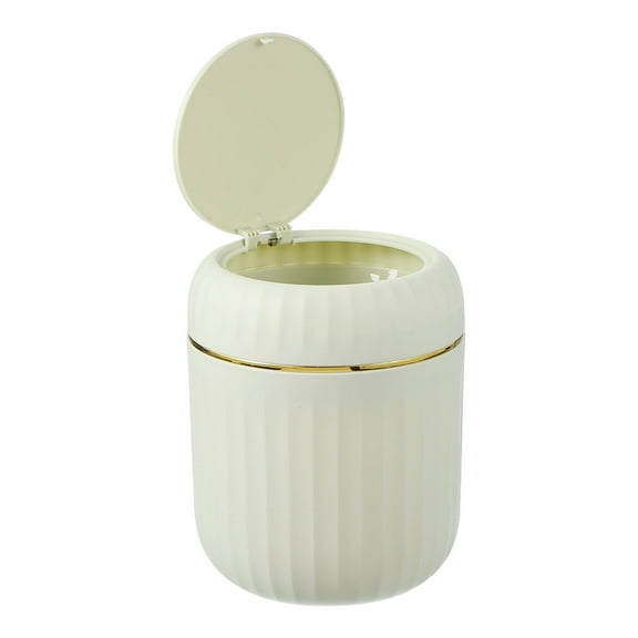 Uxcell Mini Trash Can with Lid, Desktop Small Trash Can Recycling Bin 2.2L Dark Green