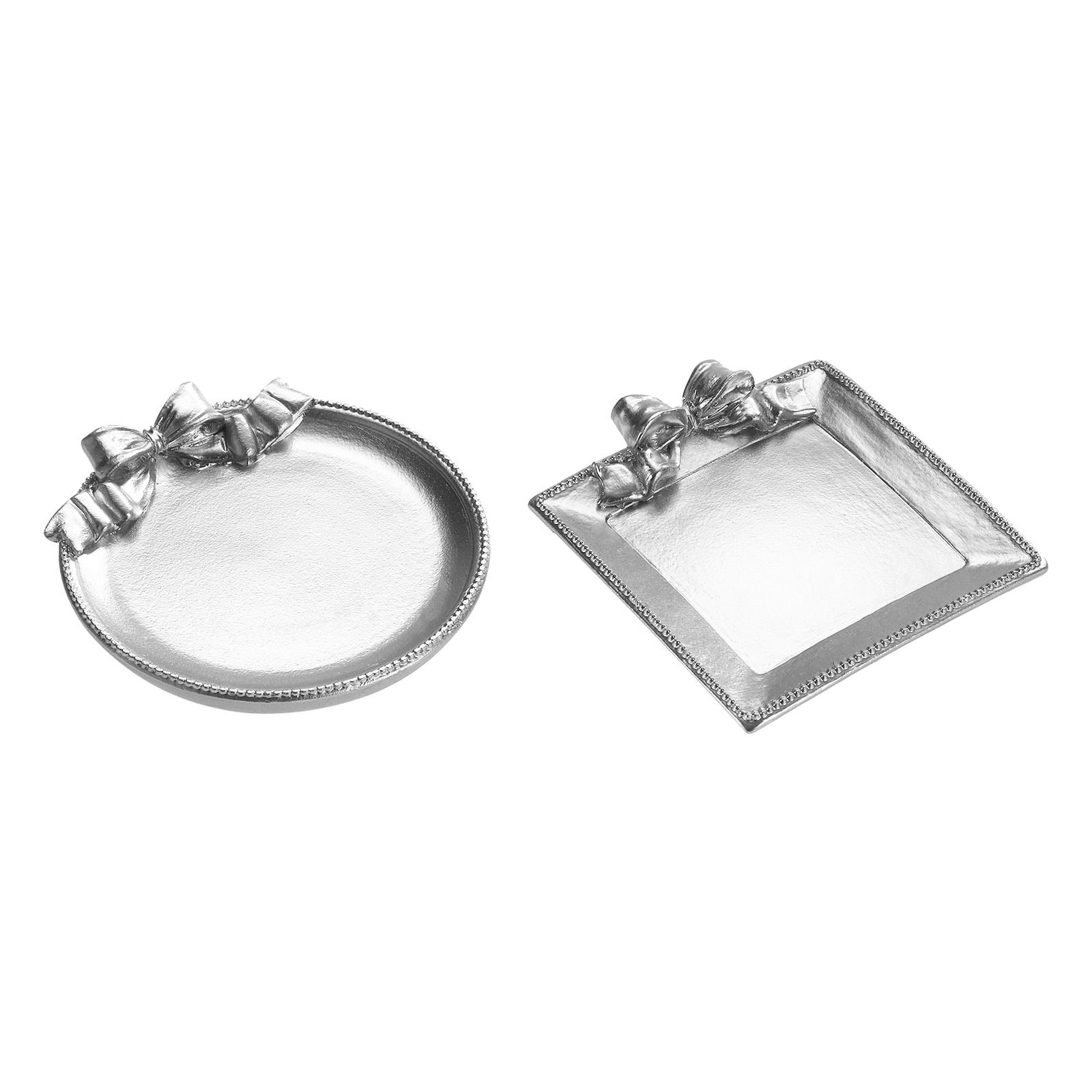 Uxcell Mini Vintage Decorative Storage Tray Bow Knot Dish Plate