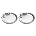 thumbnail image 1 of Uxcell Mini Vintage Decorative Storage Tray Bow Knot Dish Plate Organizer Silver, 2 Pack, 1 of 5