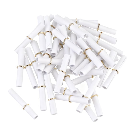 Uxcell Mini Vintage Message Paper Scrolls, 100Pcs Valentine Message Paper Lucky Wish Paper Roll for Party Birthday, White