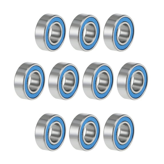 Uxcell Miniature Deep Groove Ball Bearings Double Seal Chrome Steel Blue Cover 6x12x4mm