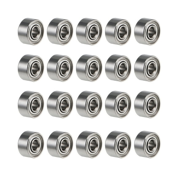 Uxcell Miniature Deep Groove Ball Bearings Double Shielded Chrome Steel Bearing 1.5x4x2mm