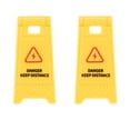 thumbnail image 1 of Uxcell Miniature Warning Sign, Danger Keep Off Signs, Plastic Street Scene Model Mini Floor Caution Sign, Perfect for Dollhouse Decor Role Play Construction Toy (Yellow, 2 Pcs), 1 of 6