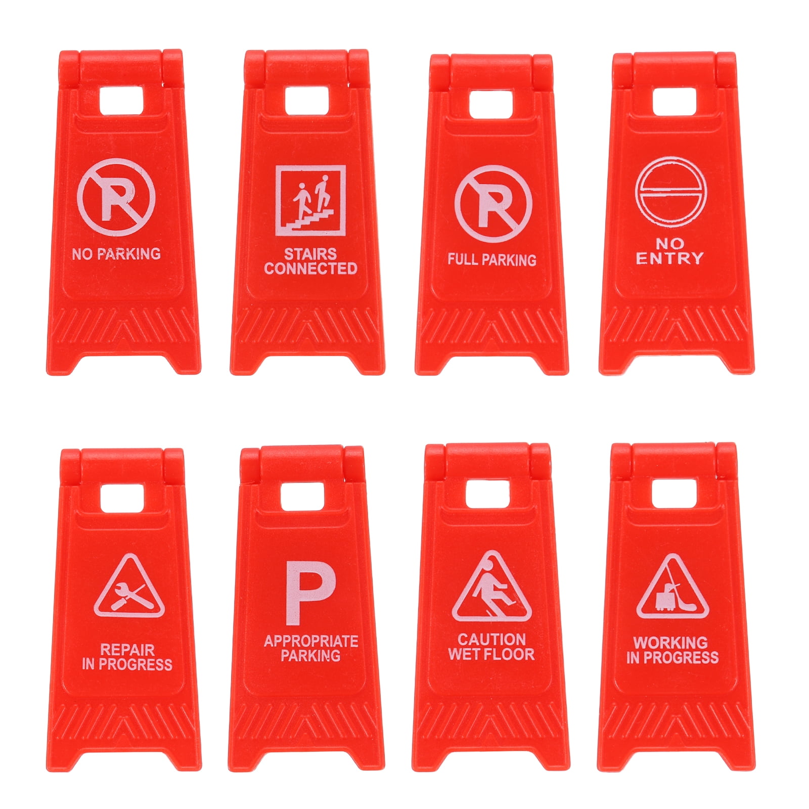 Uxcell Miniature Warning Sign, Warning Signs, Plastic Street Scene ...