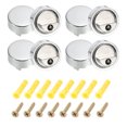 thumbnail image 1 of Uxcell Mirror Holders Clips, 8Pcs Mirror Mounting Clips for 6-7mm Thick Mirror Glass Dresser Bathroom(20mm Silver), 1 of 6